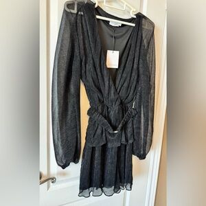 Elegant Black Long Sleeve Dress by